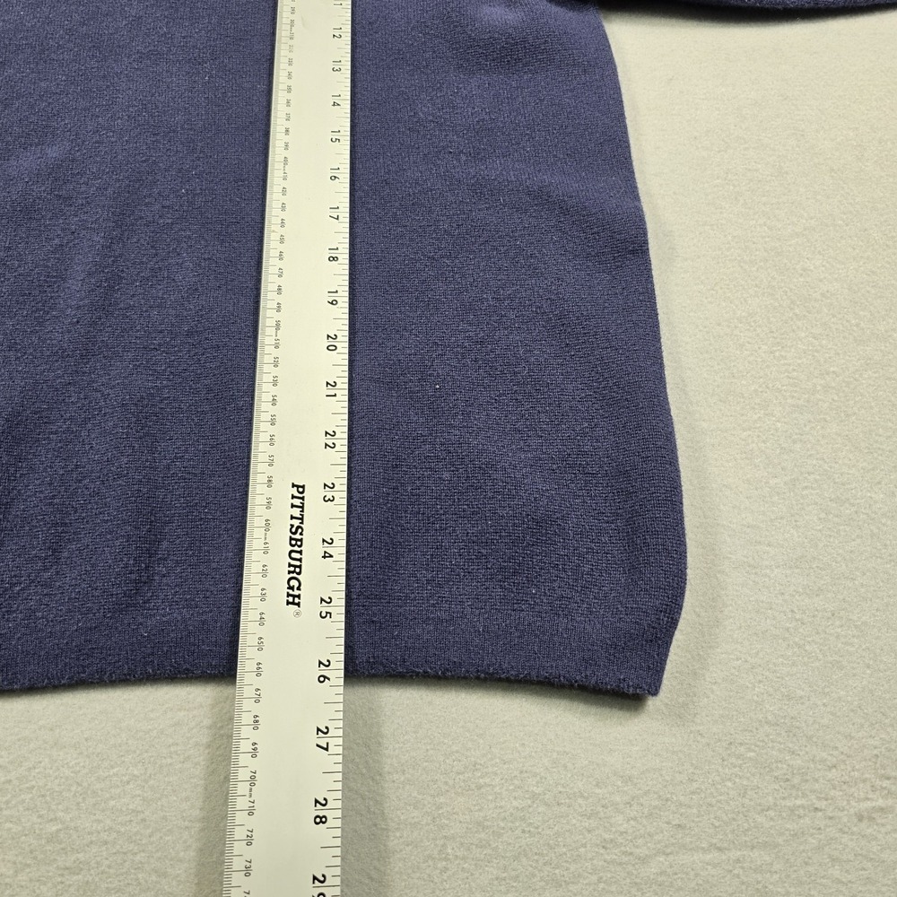 Cherokee Sweater Mens Large Navy Blue Cotton Knit Pullover Crew Neck Long Sleeve - Picture 8 of 9